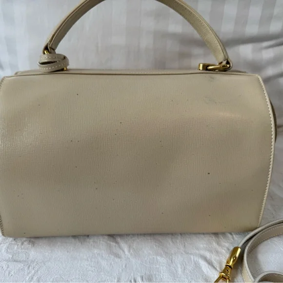 Vintage Mark Cross Handbag Cream. - Picture 6 of 8
